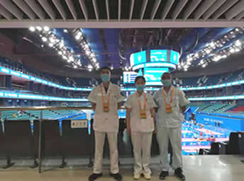 我院为第25届中国大学生乒乓球锦标赛丁组(超级组)提供医疗保障